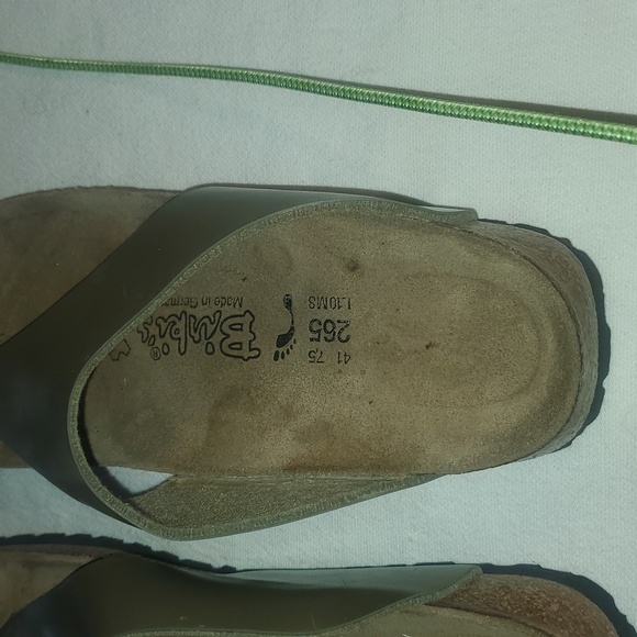 Birkies By Birkenstock Big Loop Army Green Sz 8-8.5M 10-10.5W (41) Thong Sandals - Picture 9 of 10
